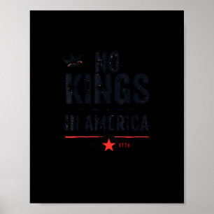 Geen Koningen In Amerika Sinds 1776 Retro Stijl Poster