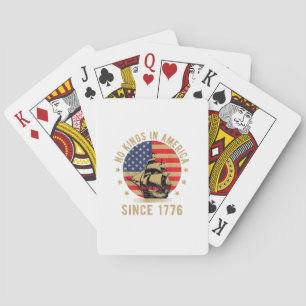 Geen Koningen In Amerika Sinds 1776 US Vlag Patrio Pokerkaarten