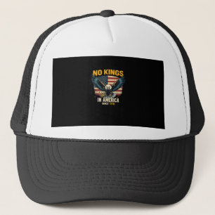 Geen koningen in Amerika sinds 1776 Vintage Grafis Trucker Pet