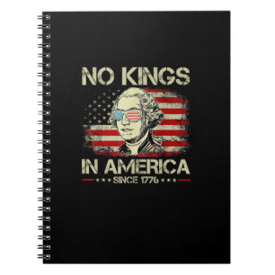 Geen Koningen In Amerika Sinds 1776 Vintage Vlag Notitieboek