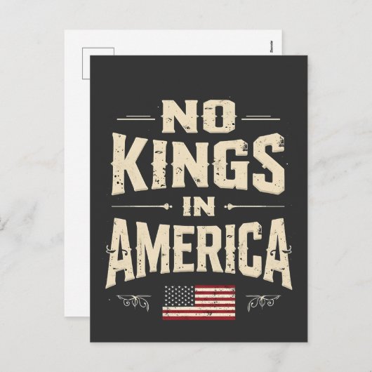 Geen koningen in Amerika Trump Politieke Humor Feestdagenkaart (Voorkant / Achterkant)