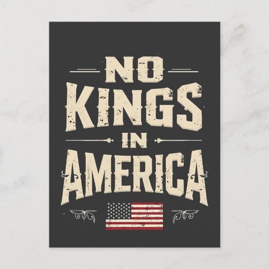 Geen koningen in Amerika Trump Politieke Humor Feestdagenkaart (Voorkant)