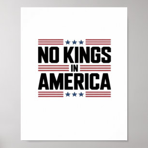 Geen Koningen In Amerika USA Creatieve Stijl Poster