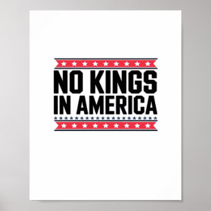 Geen Koningen In Amerika USA Minimal Schoon Poster
