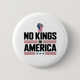 Geen Koningen In Amerika USA Retro Klassieker Ronde Button 5,7 Cm