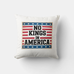 Geen Koningen In Amerika USA Vintage Grafisch Kussen