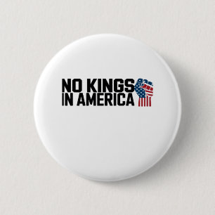 Geen Koningen In Amerika USA Vintage Grafisch Ronde Button 5,7 Cm
