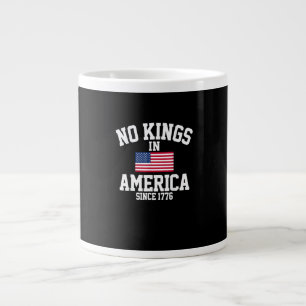 Geen Koningen In Amerika USA Vlag Retro Coole Stij Extra Grote Beker