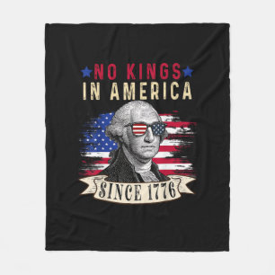 Geen Koningen In Amerika USA Vlag Retro Coole Stij Fleece Deken