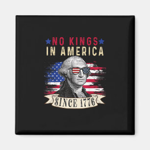 Geen Koningen In Amerika USA Vlag Retro Coole Stij Magneet