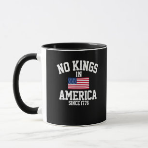 Geen Koningen In Amerika USA Vlag Retro Coole Stij Mok