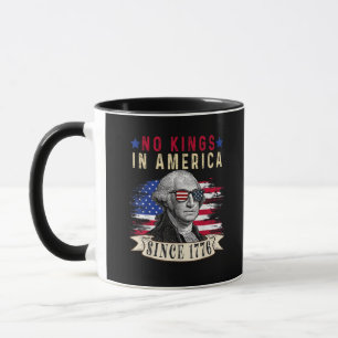 Geen Koningen In Amerika USA Vlag Retro Coole Stij Mok