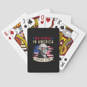 Geen Koningen In Amerika USA Vlag Retro Coole Stij Pokerkaarten