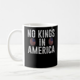 Geen Koningen In Amerika USA Vlag Vingerafdruk Cre Koffiemok