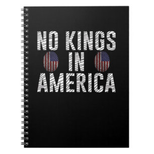 Geen Koningen In Amerika USA Vlag Vingerafdruk Cre Notitieboek