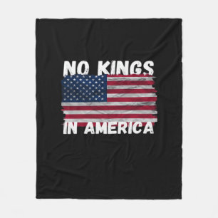 Geen Koningen In Amerika USA Vlag Vrijheid Klassie Fleece Deken