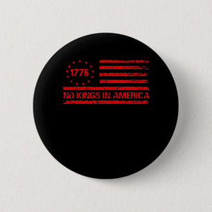Geen Koningen In Amerika Verenigde Staten Onafhank Ronde Button 5,7 Cm