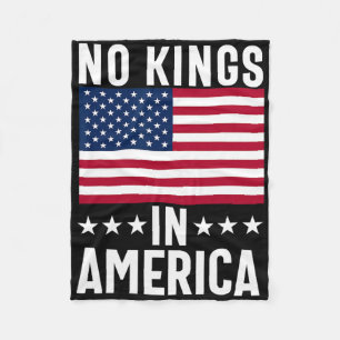 Geen koningen in Amerika Vlag Protest Save Democra Fleece Deken