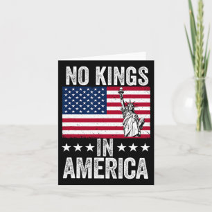 Geen koningen in Amerika Vlag Protest Save Democra Kaart