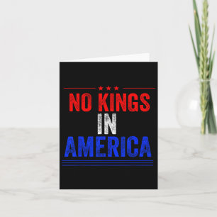 Geen koningen in Amerika Vlag Protest Save Democra Kaart