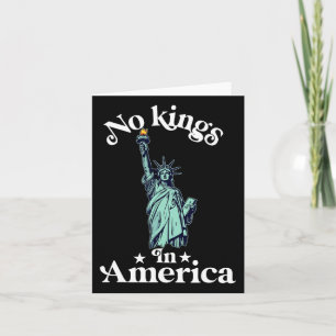 Geen koningen in Amerika Vlag Protest Save Democra Kaart