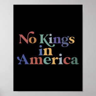 Geen koningen in Amerika Vlag Protest Save Democra Poster
