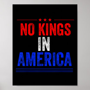 Geen koningen in Amerika Vlag Protest Save Democra Poster