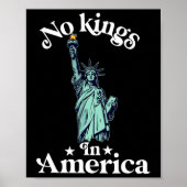 Geen koningen in Amerika Vlag Protest Save Democra Poster (Voorkant)