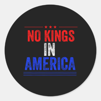 Geen koningen in Amerika Vlag Protest Save Democra Ronde Sticker
