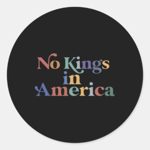 Geen koningen in Amerika Vlag Protest Save Democra Ronde Sticker