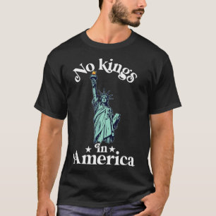 Geen koningen in Amerika Vlag Protest Save Democra T-shirt
