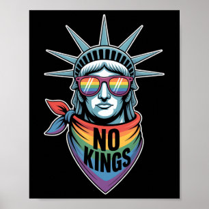 Geen koningen in Amerika Vrijheidsbeeld Pride Poster