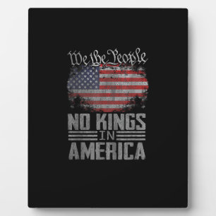 Geen Koningen In Amerika VS Vlag Vintage Artistiek Fotoplaat