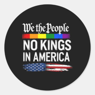 Geen koningen in Amerika wij, de politieke Mannen  Ronde Sticker