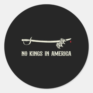 Geen koningen in Amerika wij, de politieke Mannen Ronde Sticker