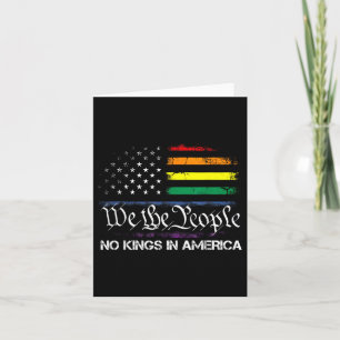 Geen koningen in Amerika, wij dragen de politieke  Kaart