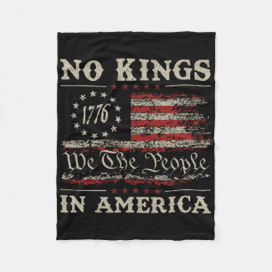 Geen koningen in Amerika Wij het volk 1776 Politie Fleece Deken