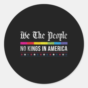  geen koningen in Amerika wij het volk Patrioti Ronde Sticker