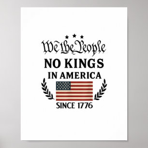 Geen Koningen In Amerika Wij Het Volk Politiek Ret Poster