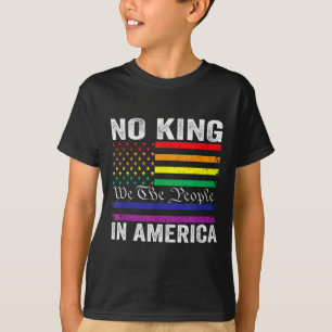 Geen koningen in Amerika wij het volk politieke Sh T-shirt