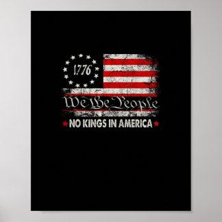 Geen Koningen In Amerika Wij Het Volk Retro Cool Poster