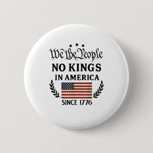Geen Koningen In Amerika Wij Het Volk Retro Klassi Ronde Button 5,7 Cm