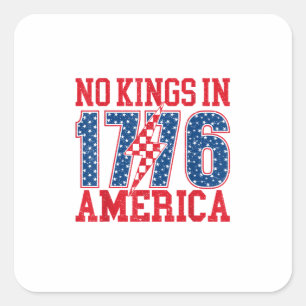 Geen Koningen In Amerika Wij Het Volk Vintage Vierkante Sticker