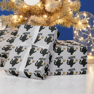 Geen koningen in Amerika Zwarte kat Grappig Kickin Cadeaupapier