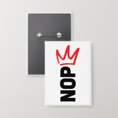Geen Koningen Knop Button (Voorkant / Achterkant)