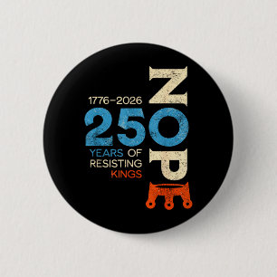 Geen Koningen Maart 28 2026 Protestbord Ronde Button 5,7 Cm