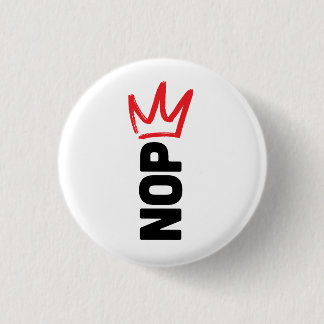 Geen Koningen / NEE-knop Ronde Button 3,2 Cm