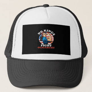 Geen Koningen Oligarchie Retro Klassiek Trucker Pet