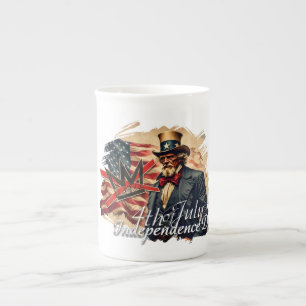 Geen Koningen Oom Sam Onafhankelijkheidsdag Kunst Porselein Kop