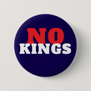 Geen koningen protest ronde button 5,7 cm